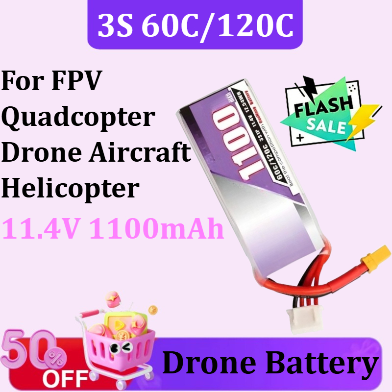 Drone Battery 3S - 3S 1100mAh 60C/120C 11,4 V Lipo